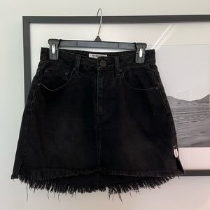 One Teaspoon Black Denim Skirt Size 26